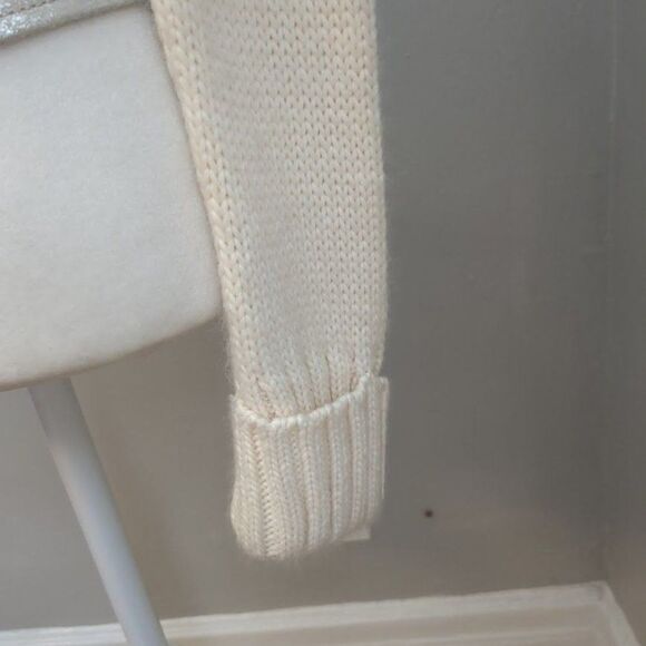 Phosphorus Leather Jacket Knit Sleeves Wool Blend Silver Zippers Size Small - Picture 11 of 12